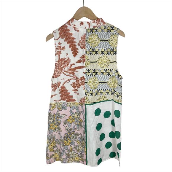 🎁 Anthropologie Moulinette Soeurs Venezia Patchwork Print Top Blouse Size XS - Picture 3 of 8